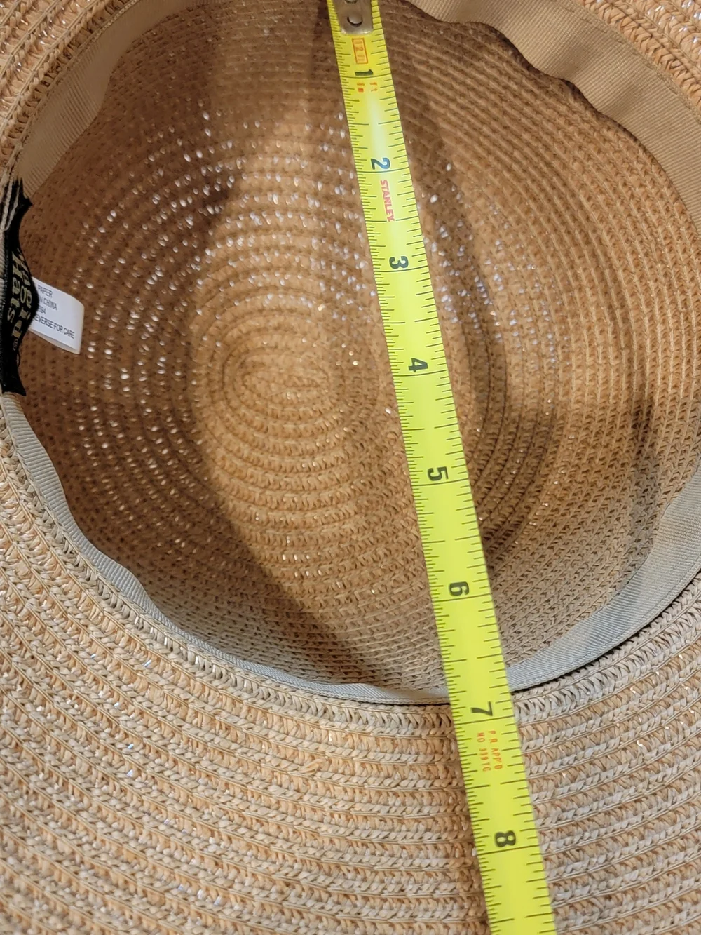 Magid Hats Chain Link Straw Floppy Sun Hat Wide Brim Vacation Beach Resort OS